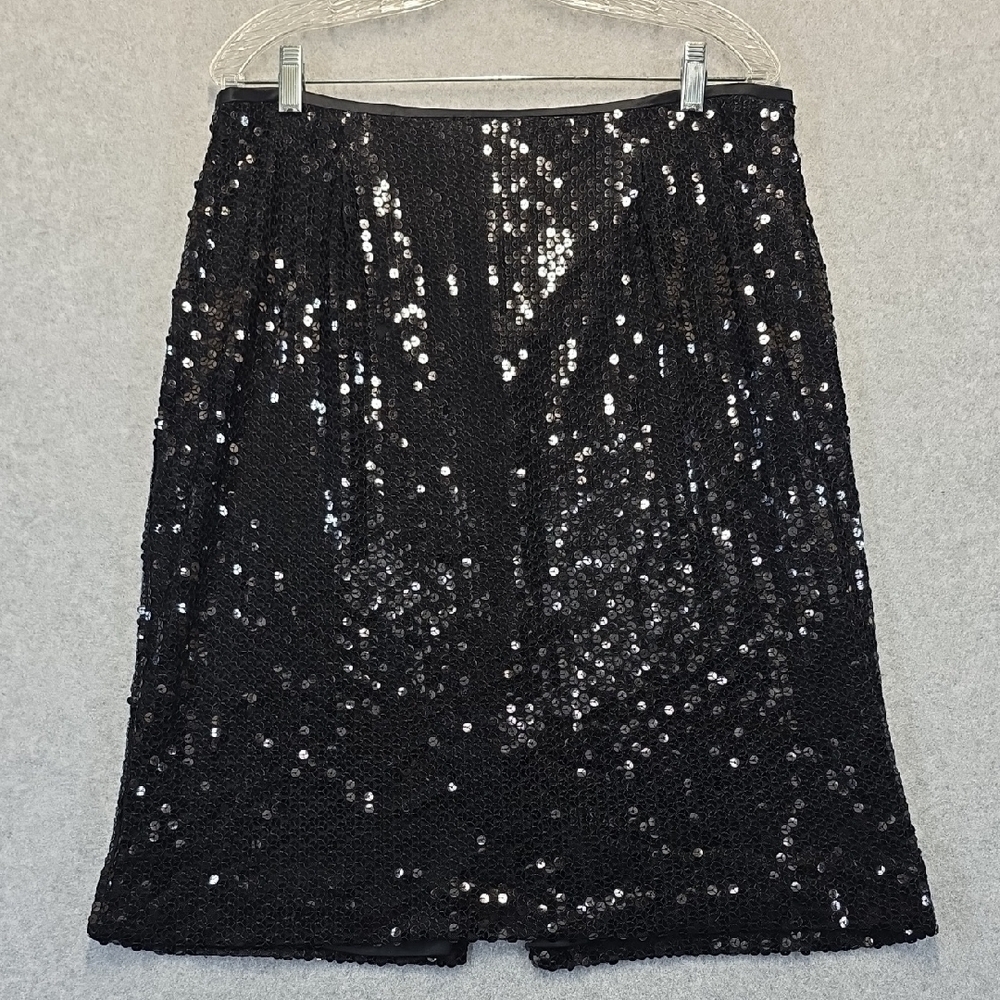 Jackie Jon NY Black Sequin Mini Skirt Size 14 – Holiday Party / Cocktail
